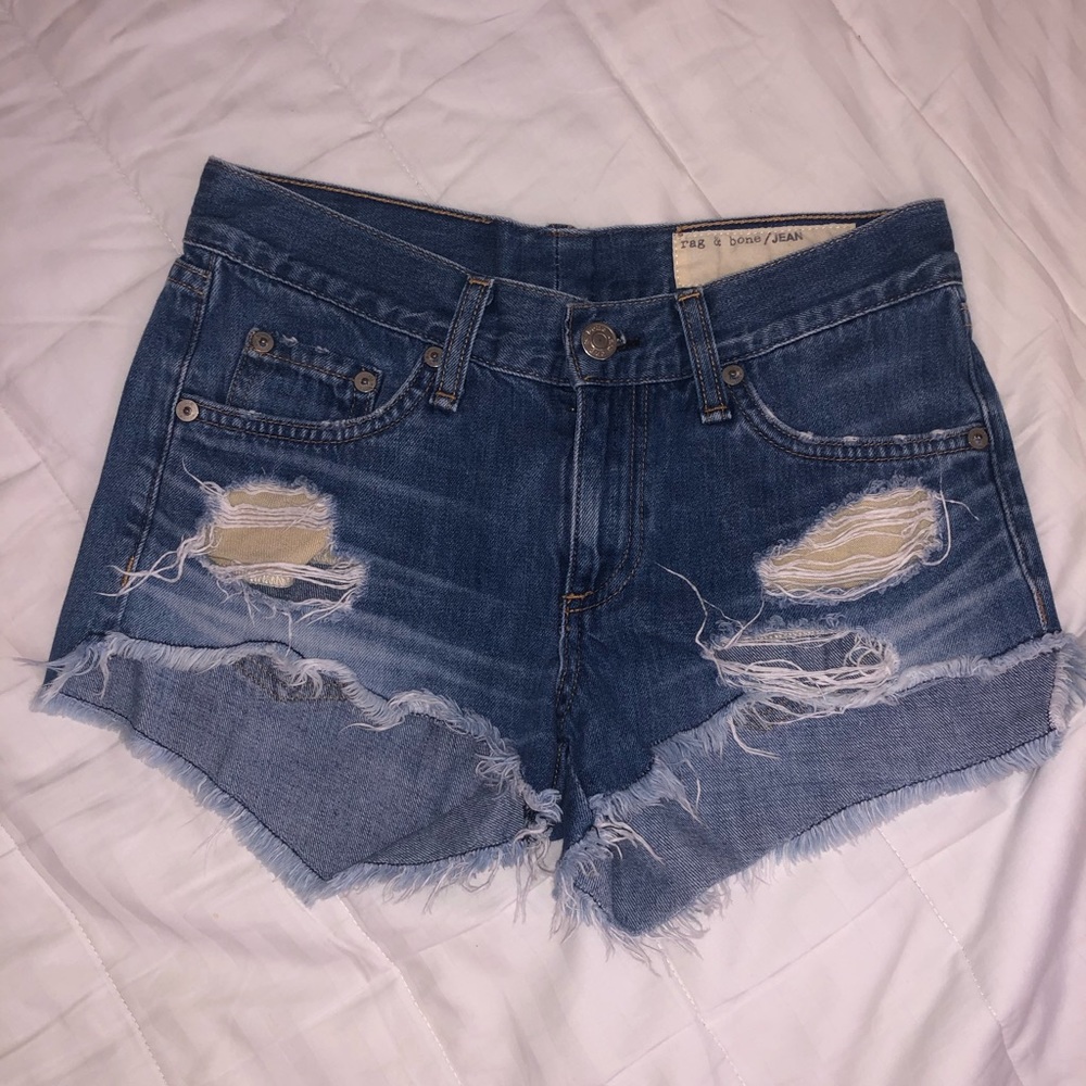 RAG AND BONE DISTRESSED SHORTS